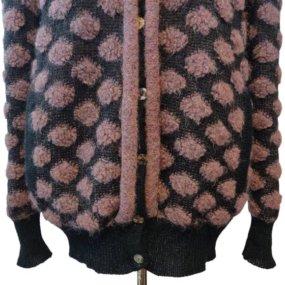 Nella Marchini Womens Vintage Mohair Blend Button Up Pockets Cardigan 40 US 6-8? - Picture 5 of 8